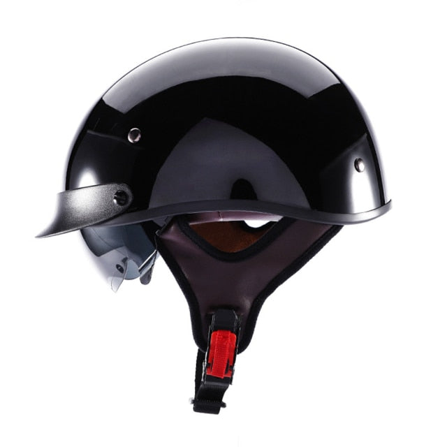 Premium Retro Motorcycle Helmet - Retractable Visor – Riders Gear