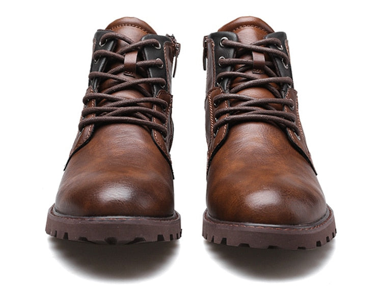 Leather trainer outlet boots