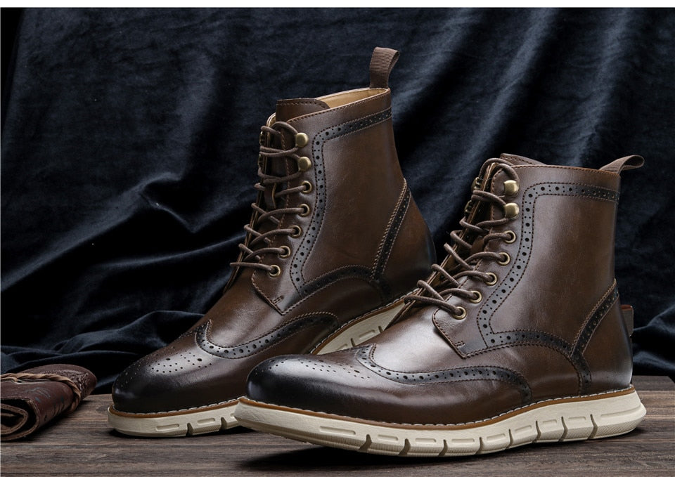 Brogue motorcycle outlet boots