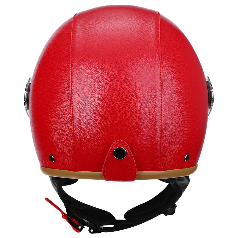 VINTAGE LSI-4170 3/4 RED METALLIC RIDING HELMET store WITH FRONT FACE PLASTIC XL