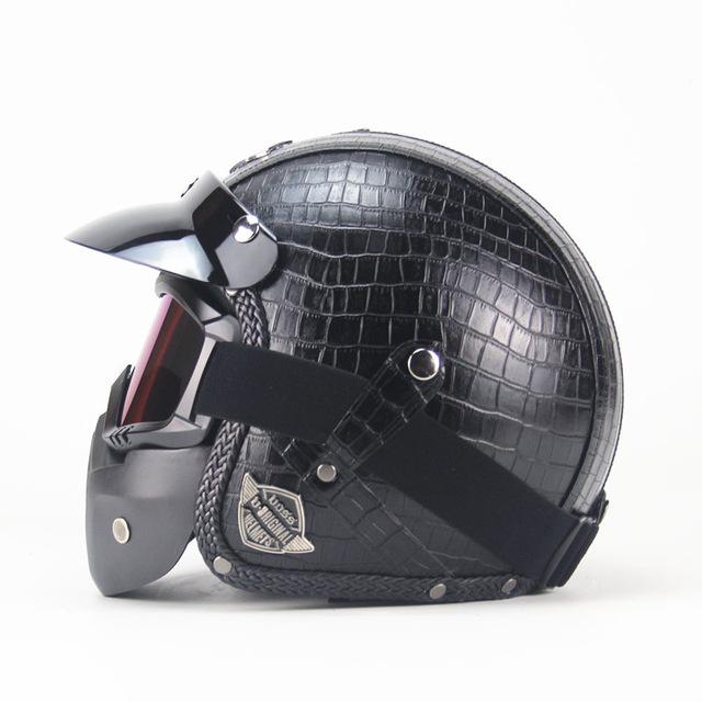 Pu leather hot sale helmet